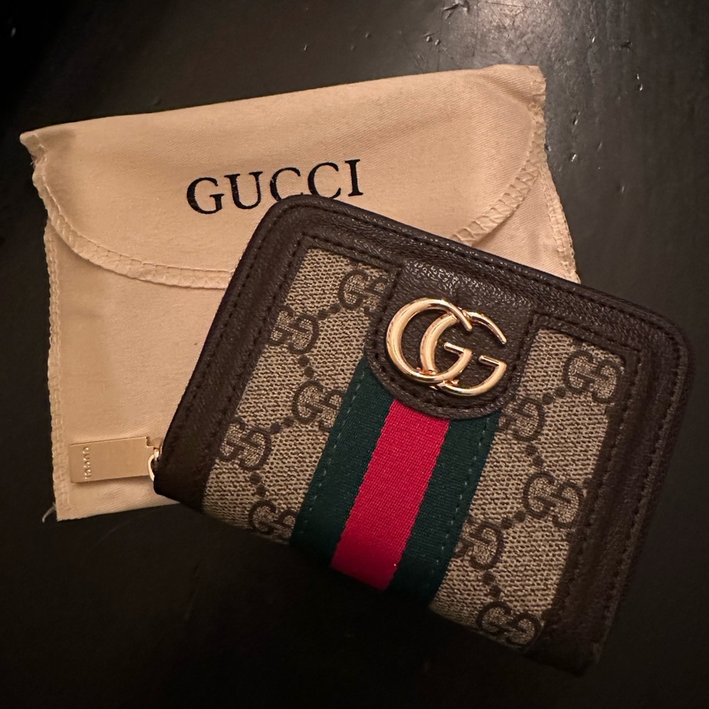 Gucci Brown and Green Wallet